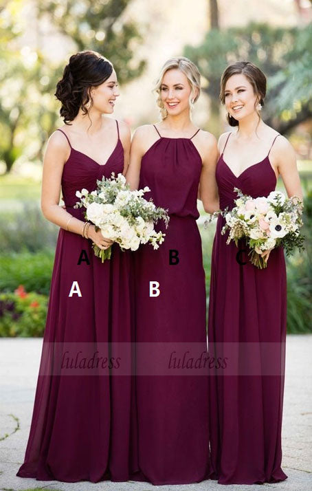 maroon bridesmaid dress